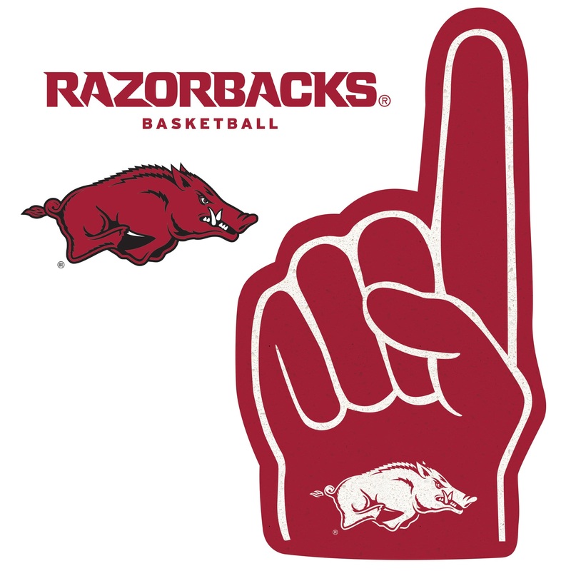 Arkansas Razorbacks – RealBig Foam Finger Collection – Official NCAA – Arkansas Razorbacks – Reusable Vinyl Wall Decals