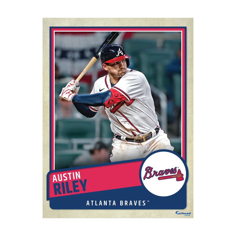 Austin Riley – Peel & Stick Poster – Official MLB – Atlanta Braves – Reusable Vinyl Wall Decal