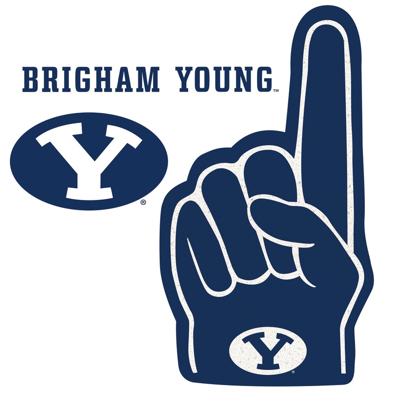 BYU Cougars – RealBig Foam Finger Collection – Official NCAA – Reusable Vinyl Wall Decals