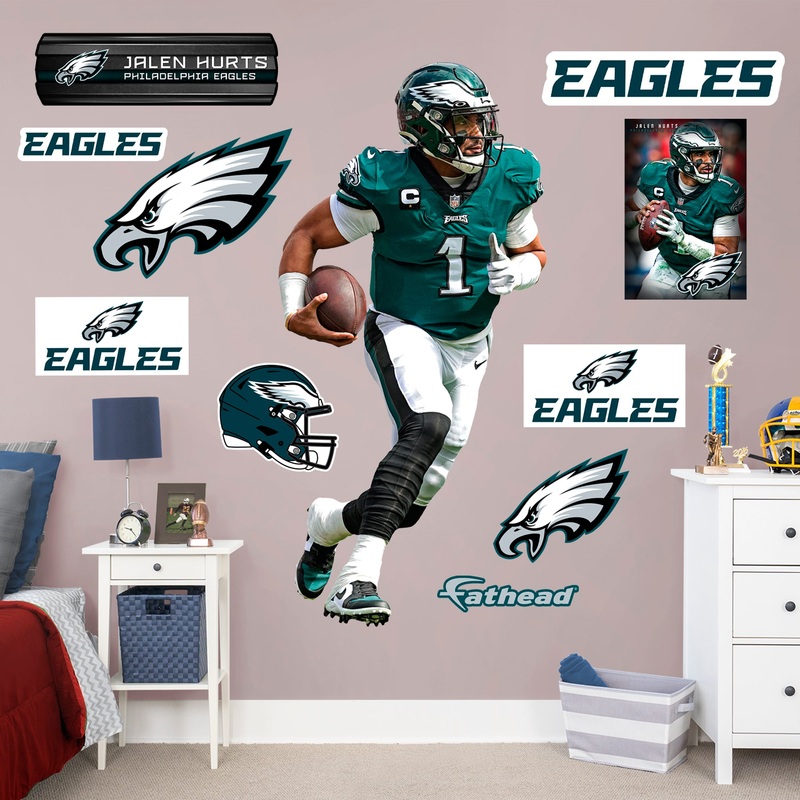 Jalen Hurts – RealBig Collection – Official NFL – Philadelphia Eagles – Reusable Vinyl Wall Decals