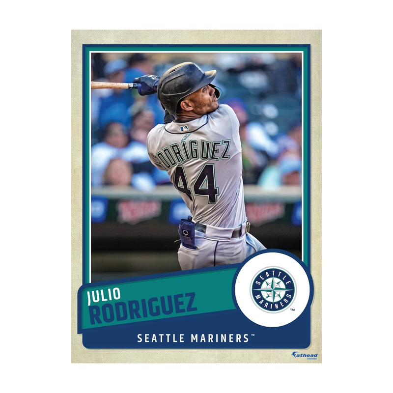 Julio Rodrguez – Peel & Stick Poster – Official MLB – Seattle Mariners – Reusable Vinyl Wall Decal