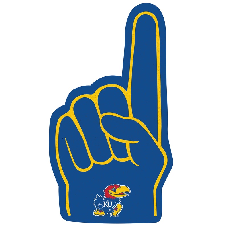 Kansas Jayhawks – RealBig Foam Finger Collection – Official NCAA – Reusable Vinyl Wall Decals