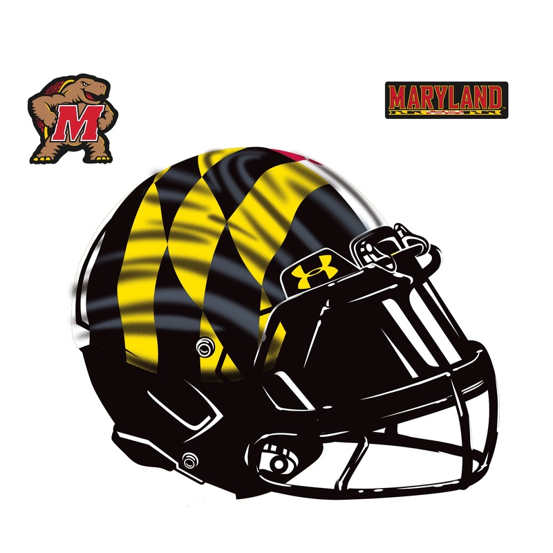 Maryland Terrapins – RealBig Helmet Art Collection – Official NCAA – Reusable Vinyl Wall Decals