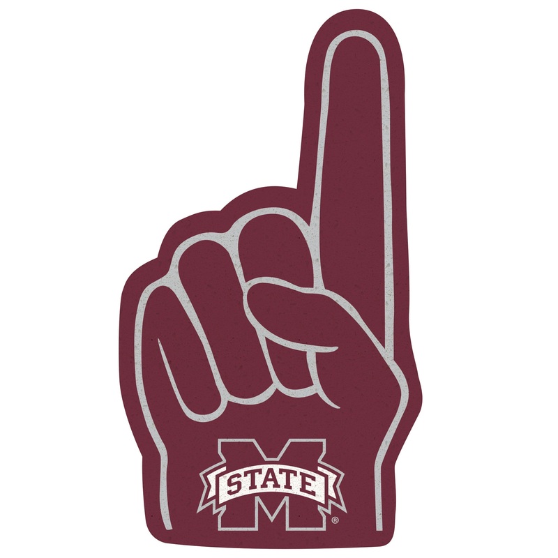 Mississippi State Bulldogs – RealBig Foam Finger Collection – Official NCAA – Reusable Vinyl Wall Decals