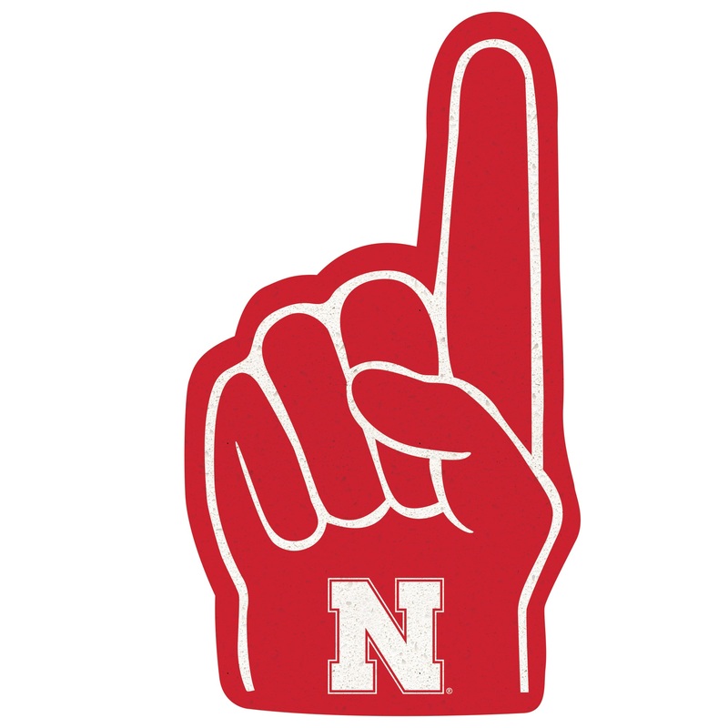Nebraska Cornhuskers – RealBig Foam Finger Collection – Official NCAA – Reusable Vinyl Wall Decals