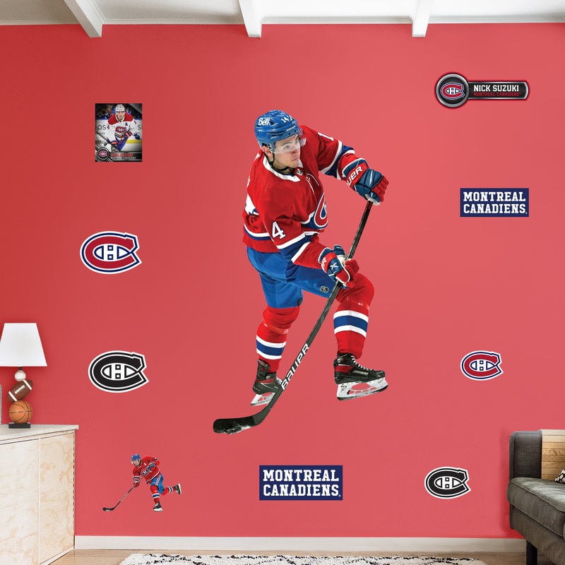 Nick Suzuki – RealBig Collection – Official NHL – Montreal Canadiens – Reusable Vinyl Wall Decals #1