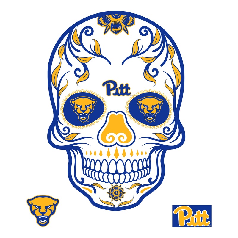 Pittsburgh Panthers – RealBig Sugar Skull Collection – Official NCAA – Reusable Vinyl Wall Decals