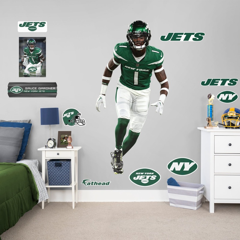 Sauce Gardner – RealBig Collection – Official NFL – New York Jets – Reusable Vinyl Wall Decals #1