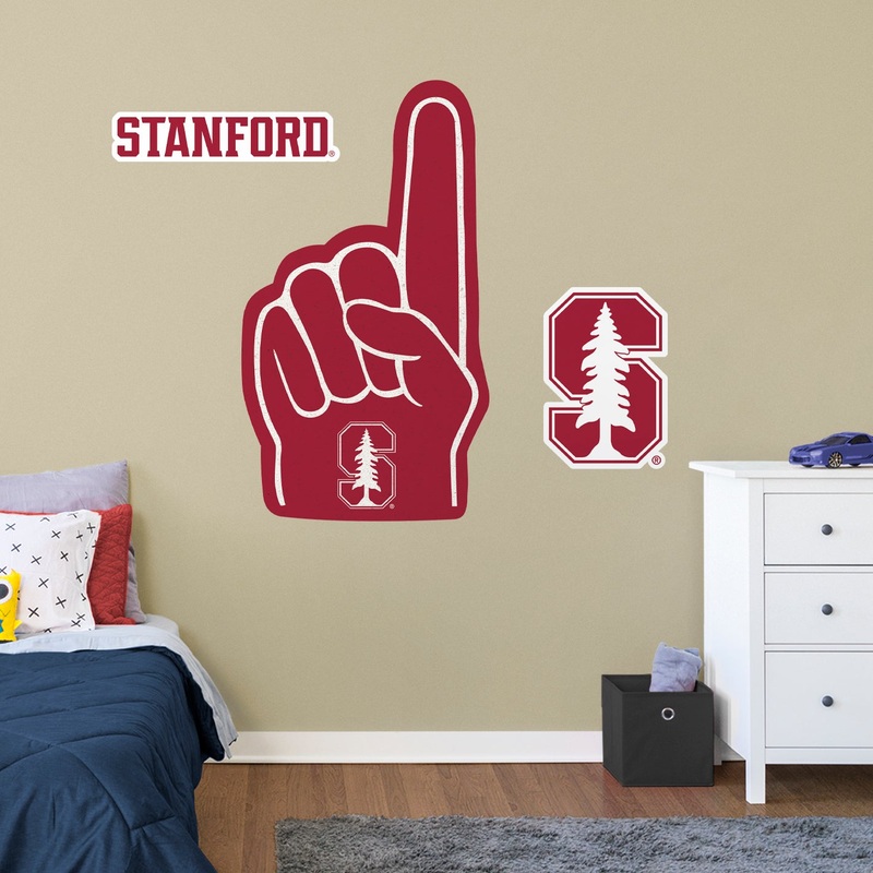 Stanford Cardinal – RealBig Foam Finger Collection – Official NCAA – Reusable Vinyl Wall Decals