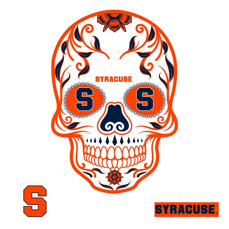 Syracuse Orange – RealBig Sugar Skull Collection – Official NCAA – Reusable Vinyl Wall Decals