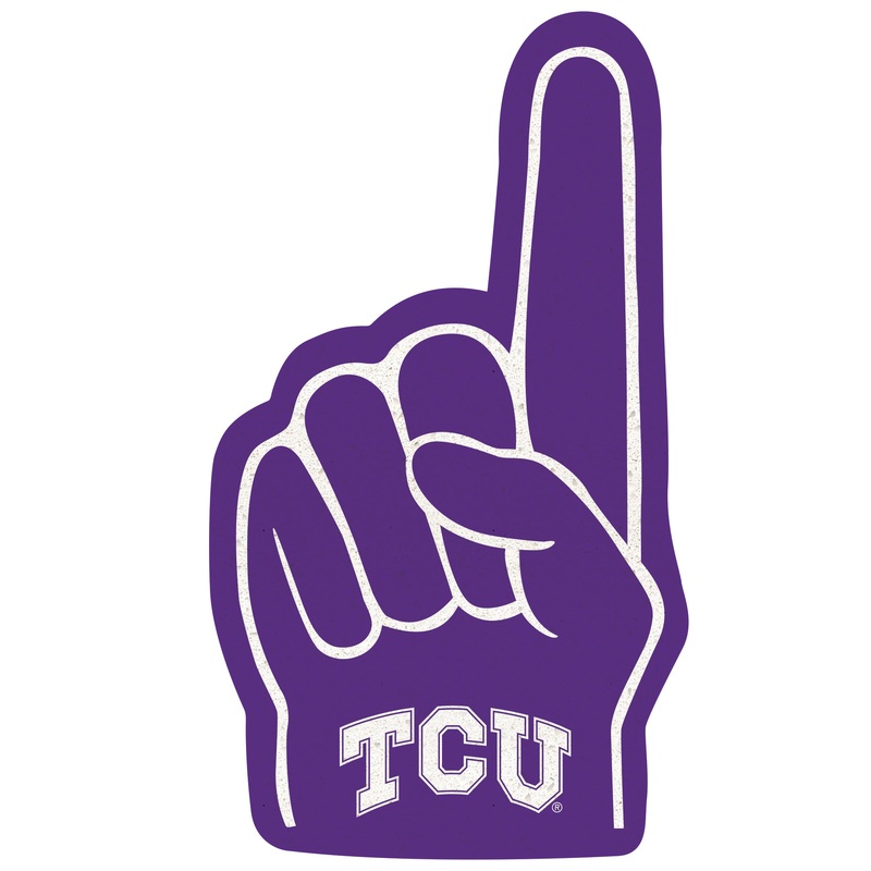 TCU Horned Frogs – RealBig Foam Finger Collection – Official NCAA – Reusable Vinyl Wall Decals