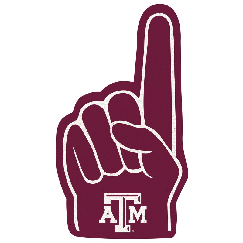 Texas A&M Aggies – RealBig Foam Finger Collection – Official NCAA – Reusable Vinyl Wall Decals