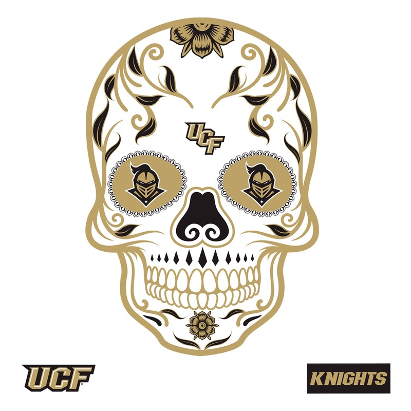 UCF Knights – RealBig Sugar Skull Collection – Official NCAA – Reusable Vinyl Wall Decals