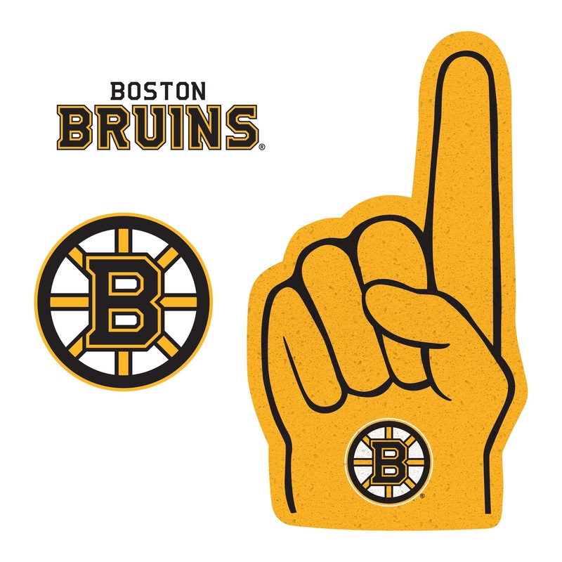 Boston Bruins – RealBig Foam Finger Collection – Official NHL – Reusable Vinyl Wall Decals