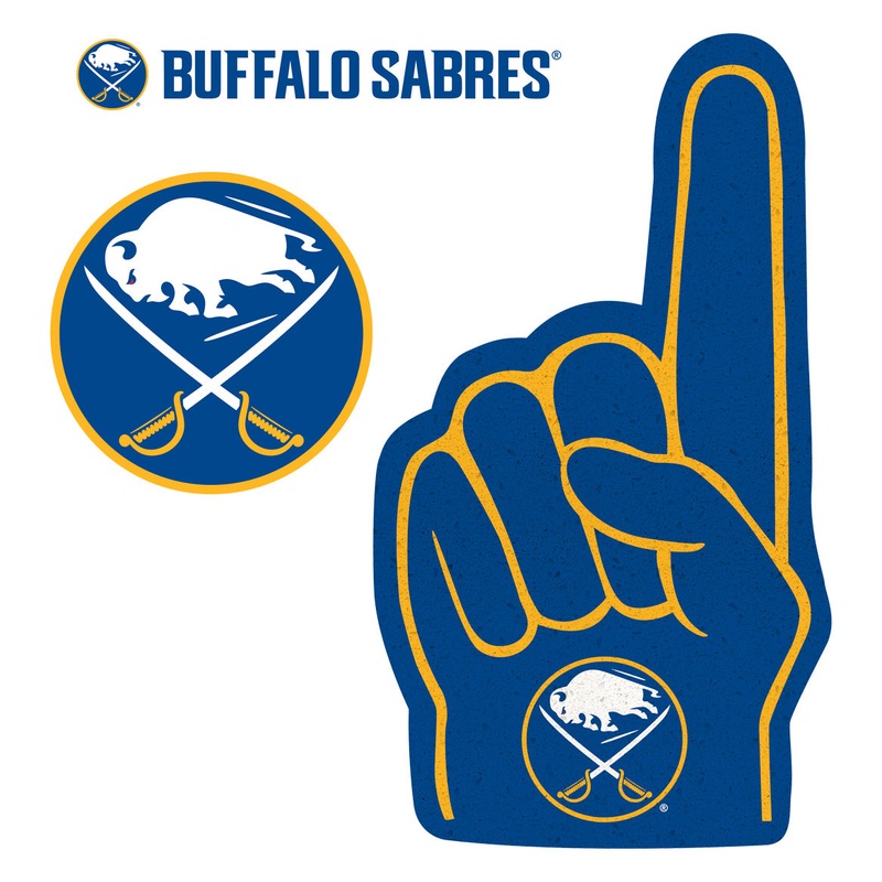 Buffalo Sabres – RealBig Foam Finger Collection – Official NHL – Reusable Vinyl Wall Decals