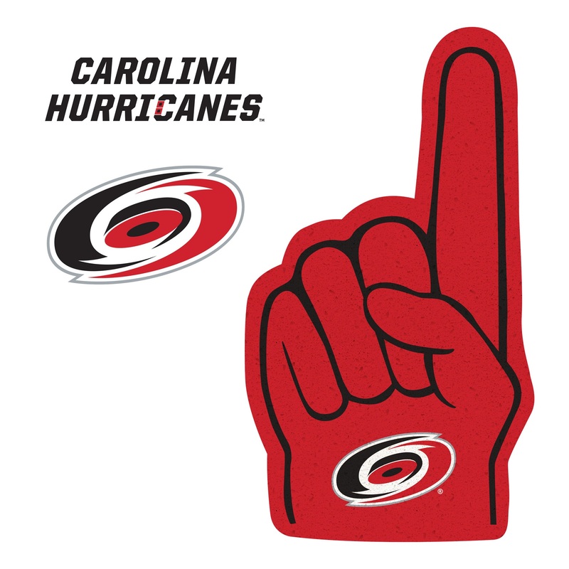 Carolina Hurricanes – RealBig Foam Finger Collection – Official NHL – Reusable Vinyl Wall Decals