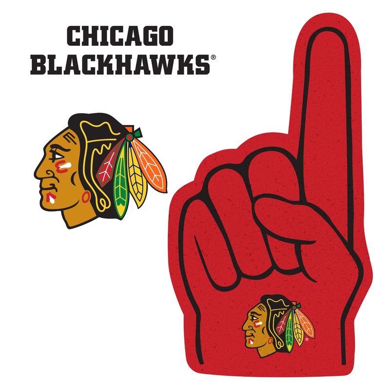 Chicago Blackhawks – RealBig Foam Finger Collection – Official NHL – Reusable Vinyl Wall Decals