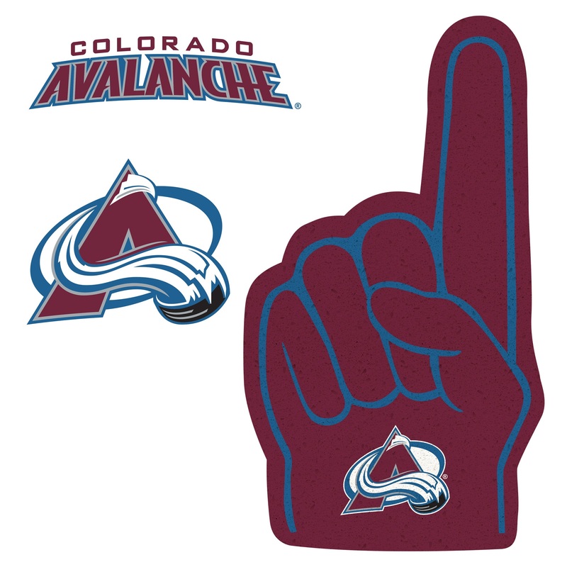 Colorado Avalanche – RealBig Foam Finger Collection – Official NHL – Reusable Vinyl Wall Decals