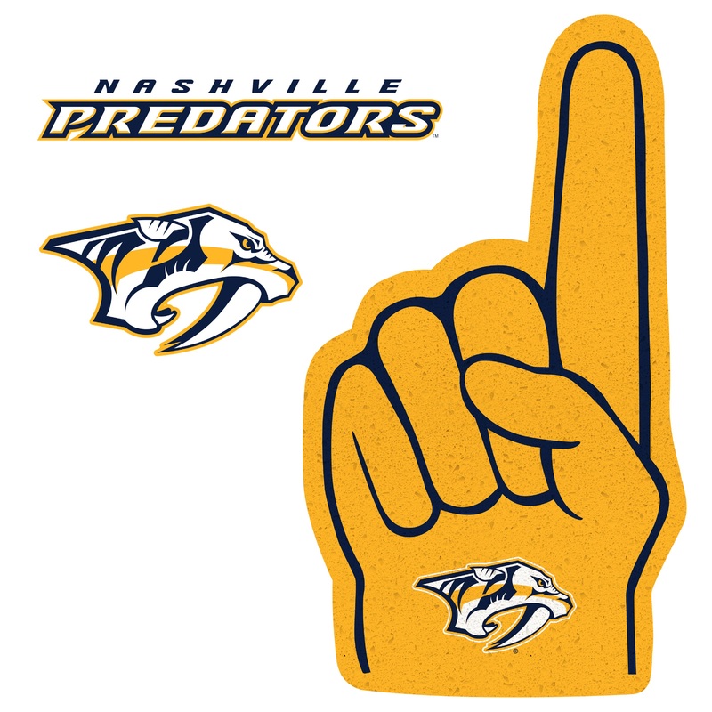 Nashville Predators – RealBig Foam Finger Collection – Official NHL – Reusable Vinyl Wall Decals
