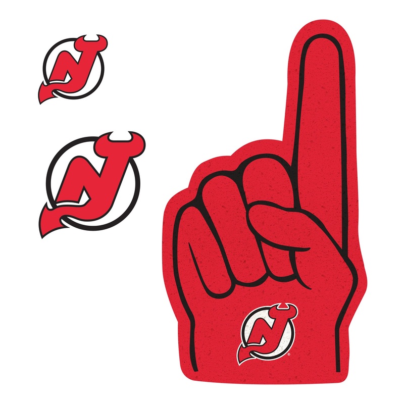 New Jersey Devils – RealBig Foam Finger Collection – Official NHL – Reusable Vinyl Wall Decals