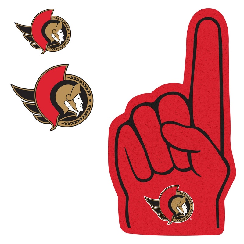 Ottawa Senators – RealBig Foam Finger Collection – Official NHL – Reusable Vinyl Wall Decals
