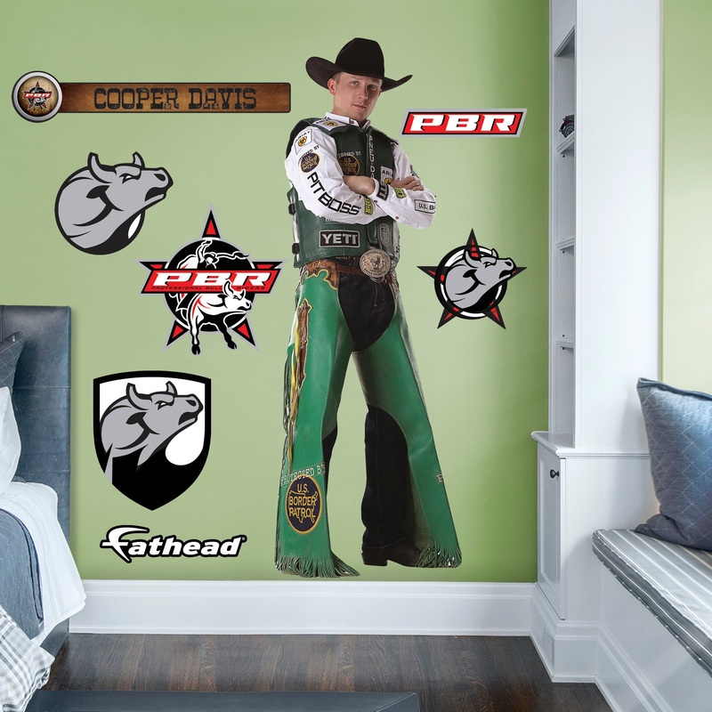 PBR: Cooper Davis RealBig        – Officially Licensed Pro Bull Riding Removable     Adhesive Decal