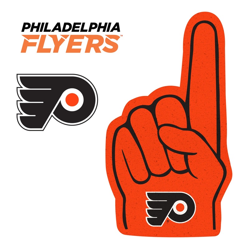 Philadelphia Flyers – RealBig Foam Finger Collection – Official NHL – Reusable Vinyl Wall Decals