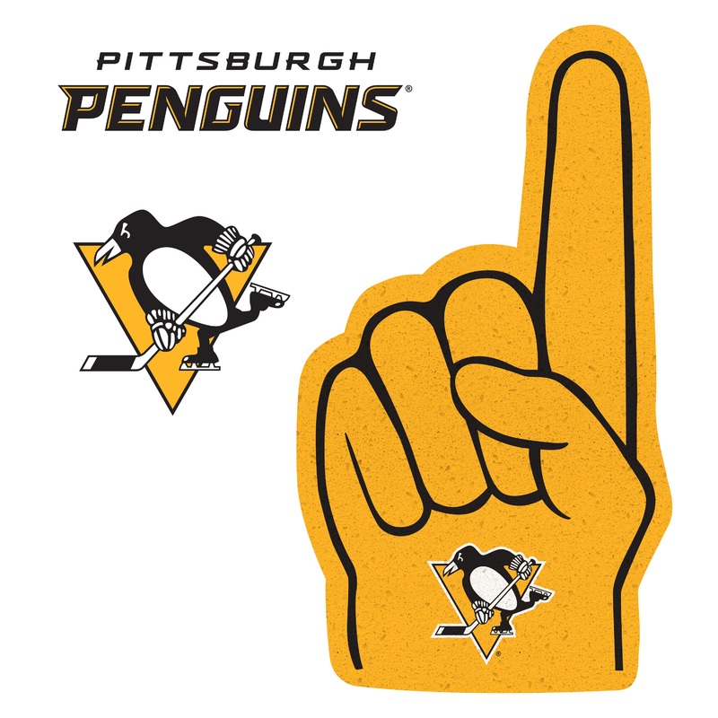 Pittsburgh Penguins – RealBig Foam Finger Collection – Official NHL – Reusable Vinyl Wall Decals