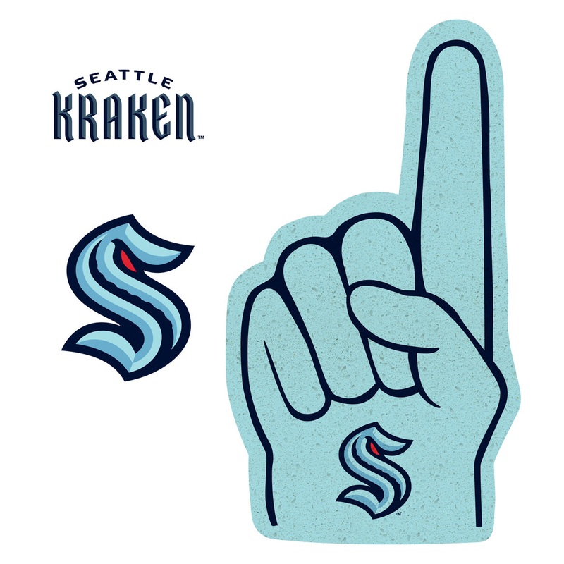 Seattle Kraken – RealBig Foam Finger Collection – Official NHL – Reusable Vinyl Wall Decals