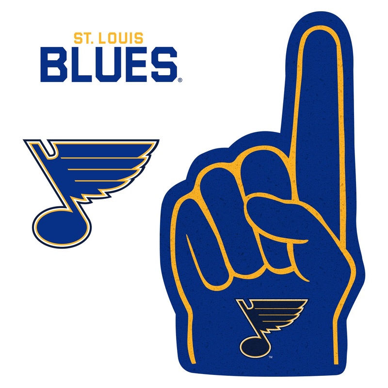 St. Louis Blues – RealBig Foam Finger Collection – Official NHL – Reusable Vinyl Wall Decals