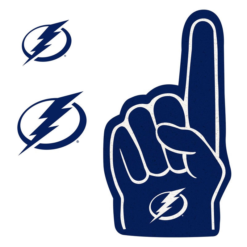 Tampa Bay Lightning – RealBig Foam Finger Collection – Official NHL – Reusable Vinyl Wall Decals