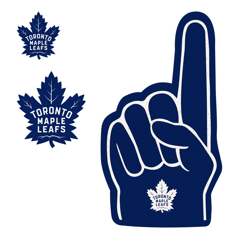 Toronto Maple Leafs – RealBig Foam Finger Collection – Official NHL – Reusable Vinyl Wall Decals