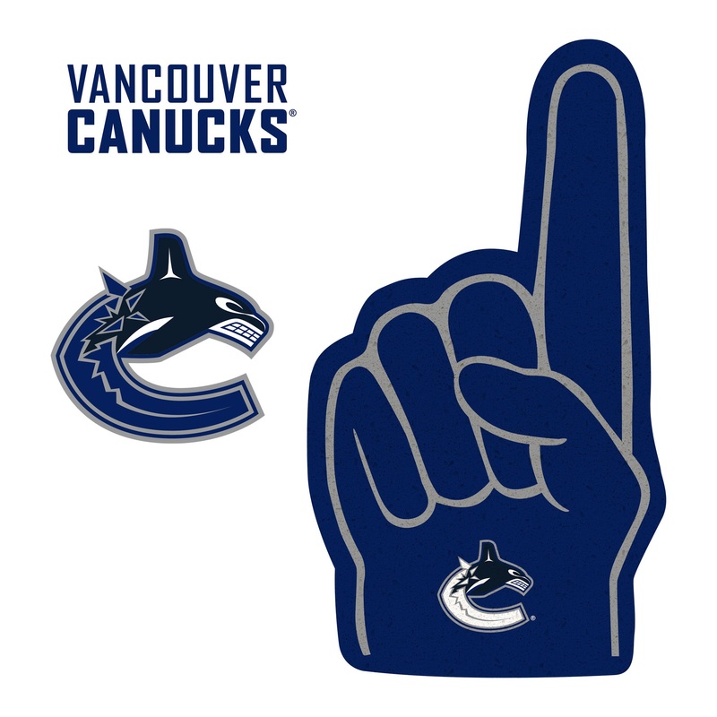 Vancouver Canucks – RealBig Foam Finger Collection – Official NHL – Reusable Vinyl Wall Decals