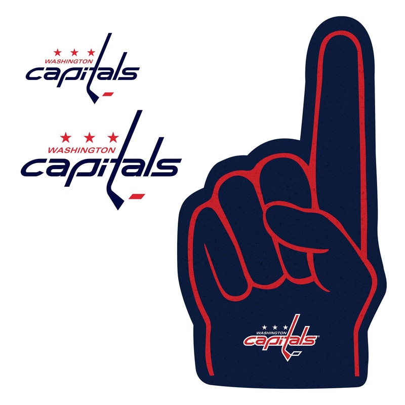 Washington Capitals – RealBig Foam Finger Collection – Official NHL – Reusable Vinyl Wall Decals