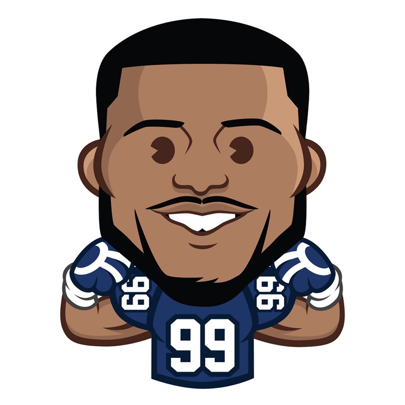 Aaron Donald Emoji – RealBig Collection – Official NFLPA – Los Angeles Rams – Reusable Vinyl Wall Decals