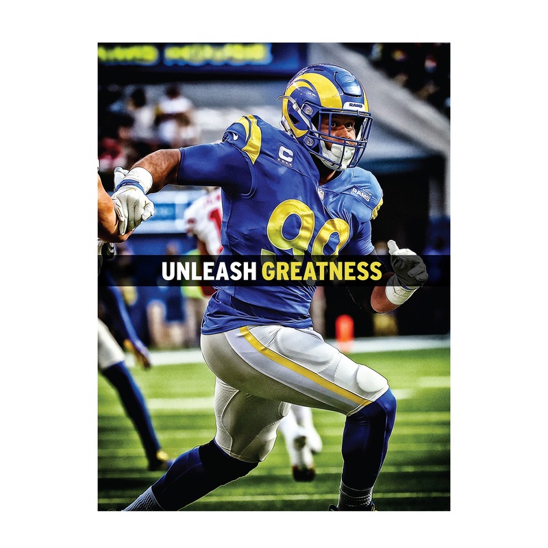 Aaron Donald – Motivational – Peel & Stick Poster – Official NFL – Los Angeles Rams – Reusable Vinyl Wall Decal