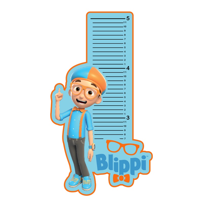 Blippi – Growth Chart – Official Blippi – Reusable Vinyl Wall Decal