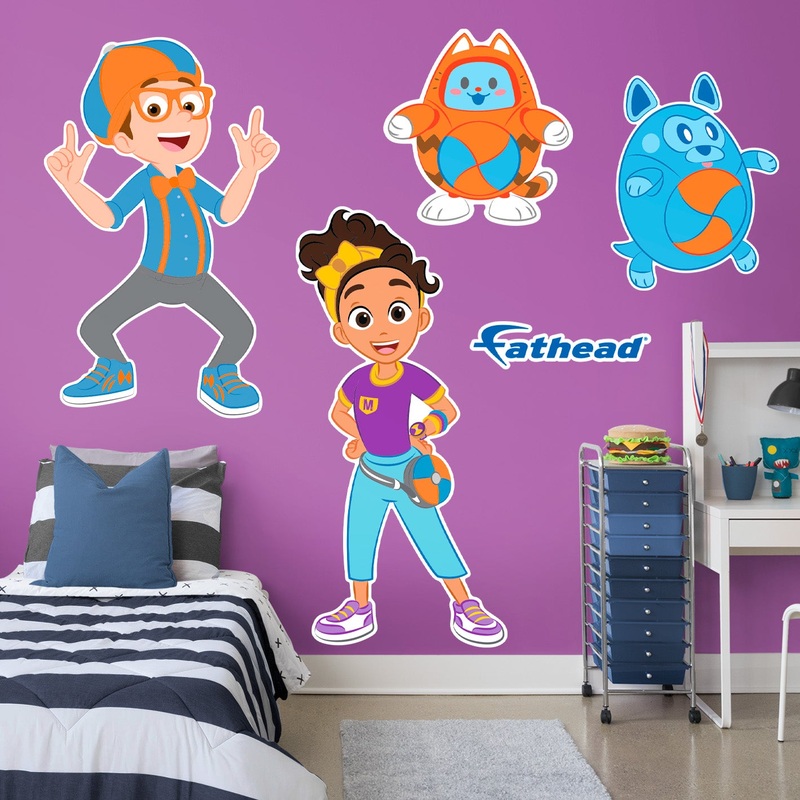 Blippi – RealBig Character Collection – Official Blippi – Reusable Vinyl Wall Decals