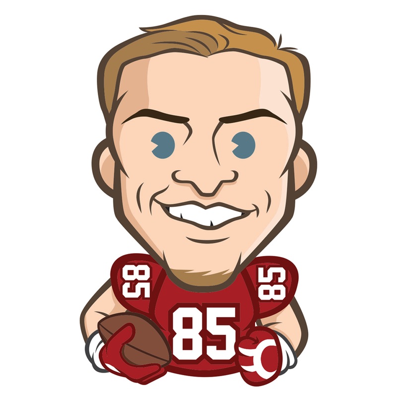 George Kittle Emoji – RealBig Collection – Official NFLPA – San Francisco 49ers – Reusable Vinyl Wall Decals