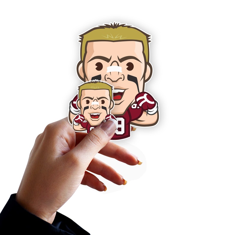 J.J. Watt – 5 Emoji Minis (Mixed Sizes) – Official NFLPA – Arizona Cardinals – Reusable Vinyl Decals