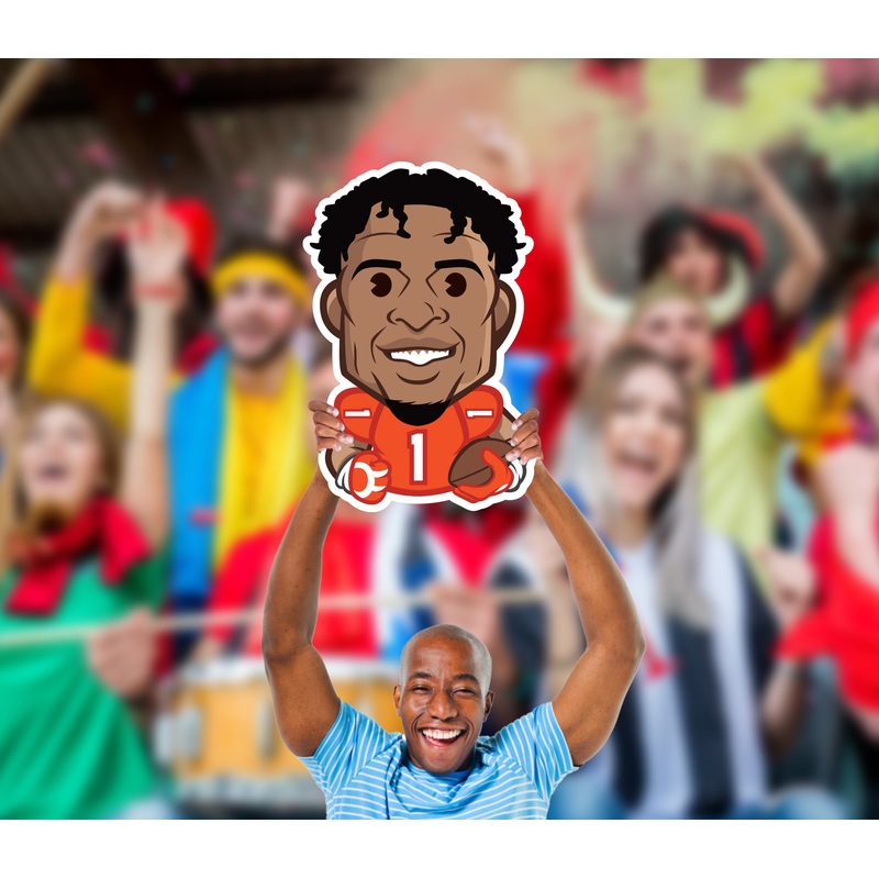 Ja’Marr Chase Emoji – Big Head – Official NFLPA – Cincinnati Bengals – Foam Core Cutout