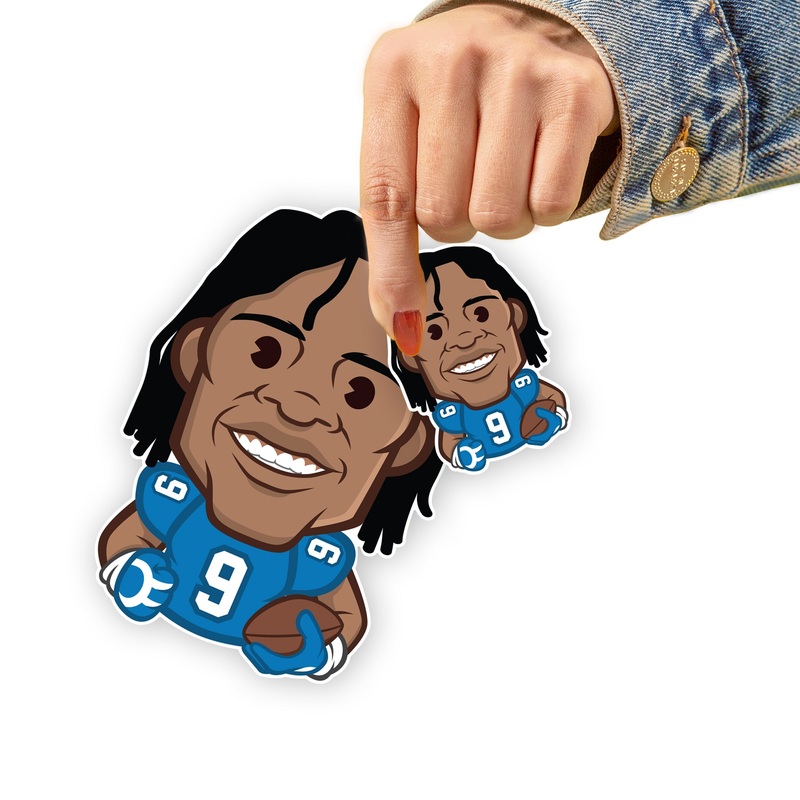 Jameson Williams – 5 Emoji Minis (Mixed Sizes) – Official NFLPA – Detroit Lions – Reusable Vinyl Decals