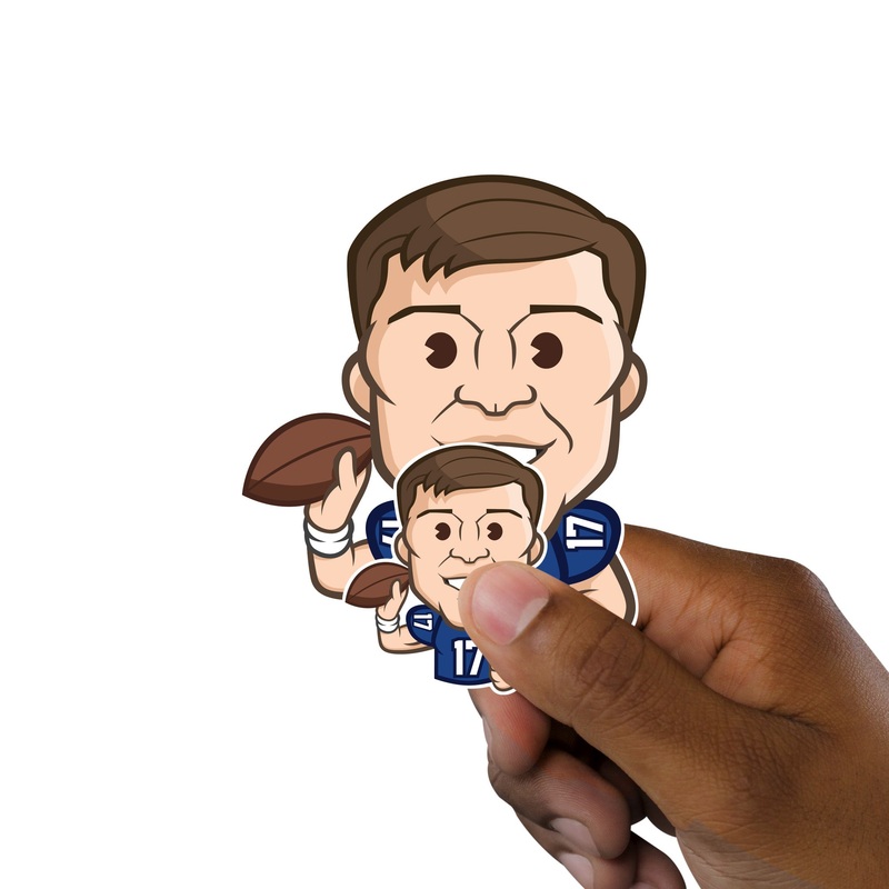Josh Allen – 5 Emoji Minis (Mixed Sizes) – Official NFLPA – Buffalo Bills – Reusable Vinyl Decals