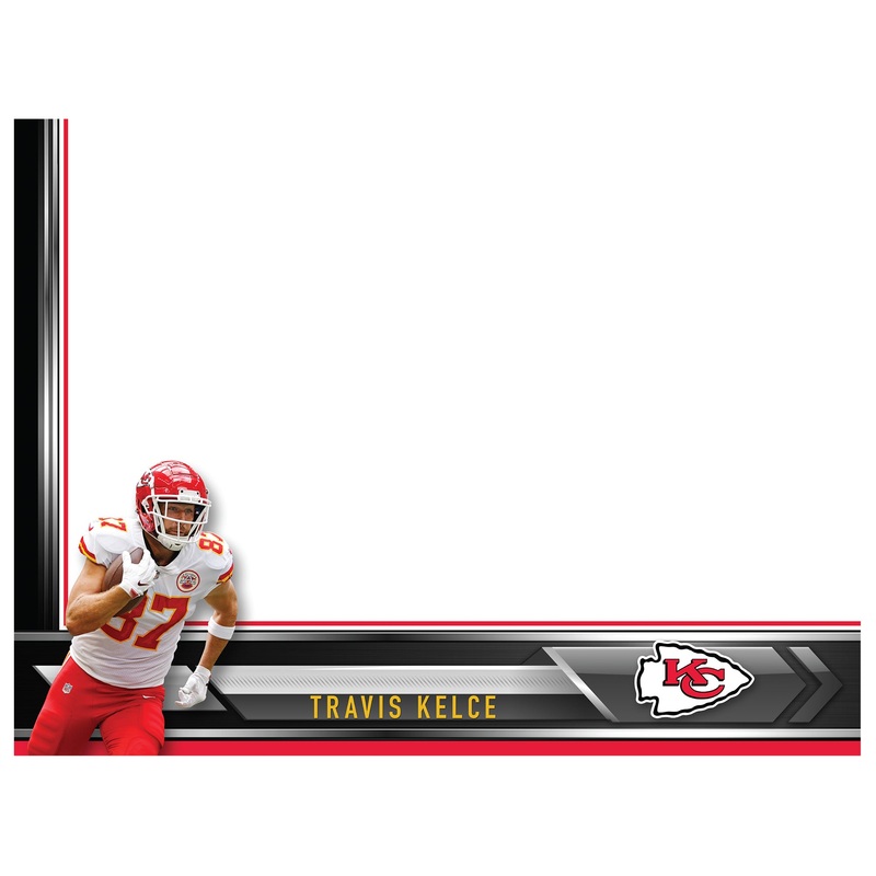Kansas City Chiefs – Travis Kelce – Dry Erase Whiteboard – Official NFL – Reusable Vinyl Wall Decal
