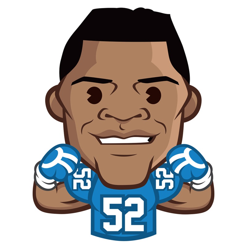 Khalil Mack Emoji – RealBig Collection – Official NFLPA – Los Angeles Chargers – Reusable Vinyl Wall Decals