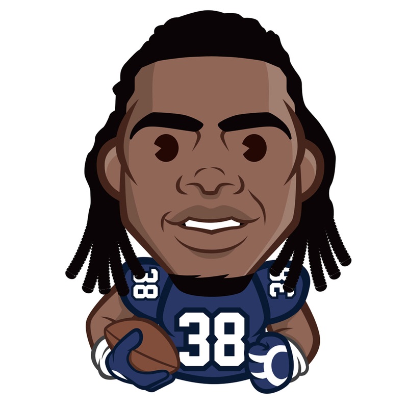 Rhamondre Stevenson Emoji – RealBig Collection – Official NFLPA – New England Patriots – Reusable Vinyl Wall Decals