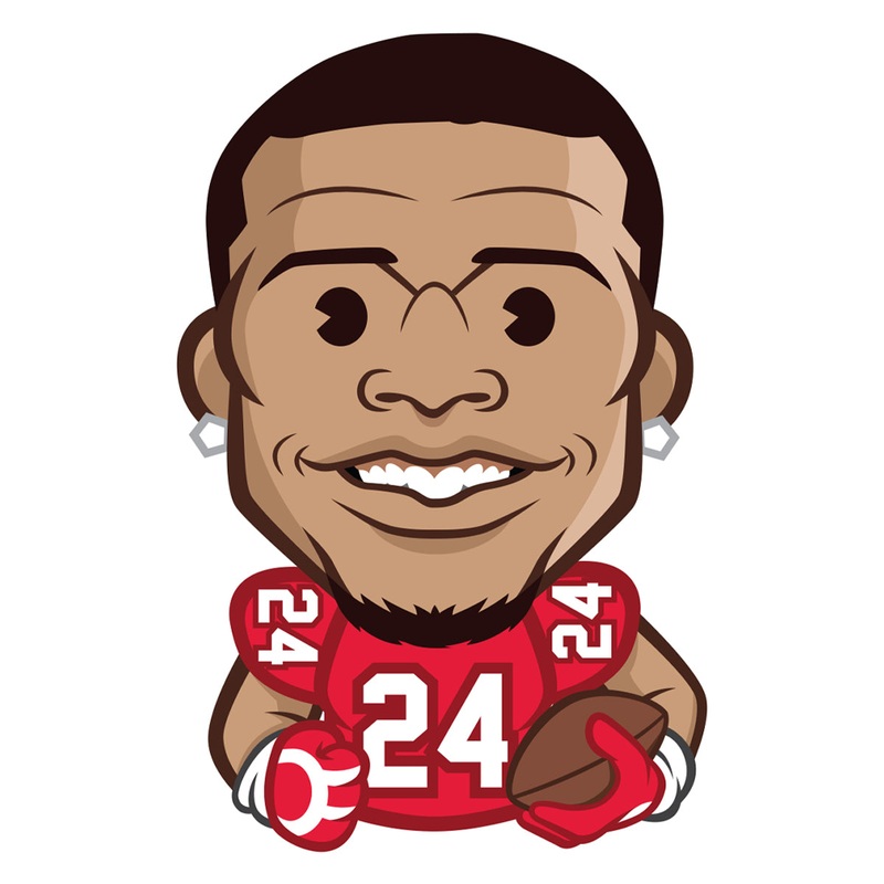 Skyy Moore Emoji – RealBig Collection – Official NFLPA – Kansas City Chiefs – Reusable Vinyl Wall Decals