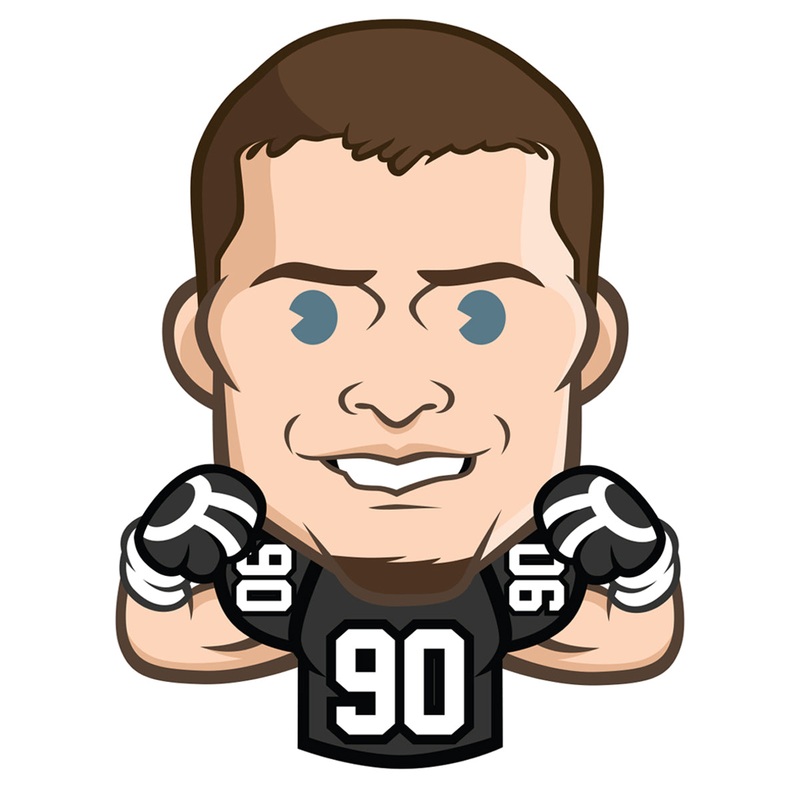 T.J. Watt Emoji – RealBig Collection – Official NFLPA – Pittsburgh Steelers – Reusable Vinyl Wall Decals