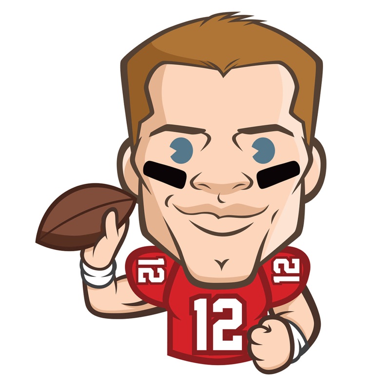 Tom Brady Emoji – RealBig Collection – Official NFLPA – Tampa Bay Buccaneers – Reusable Vinyl Wall Decals