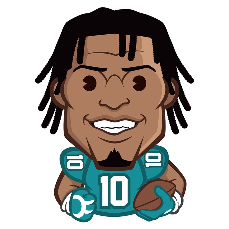 Tyreek Hill Emoji – RealBig Collection – Official NFLPA – Miami Dolphins – Reusable Vinyl Wall Decals